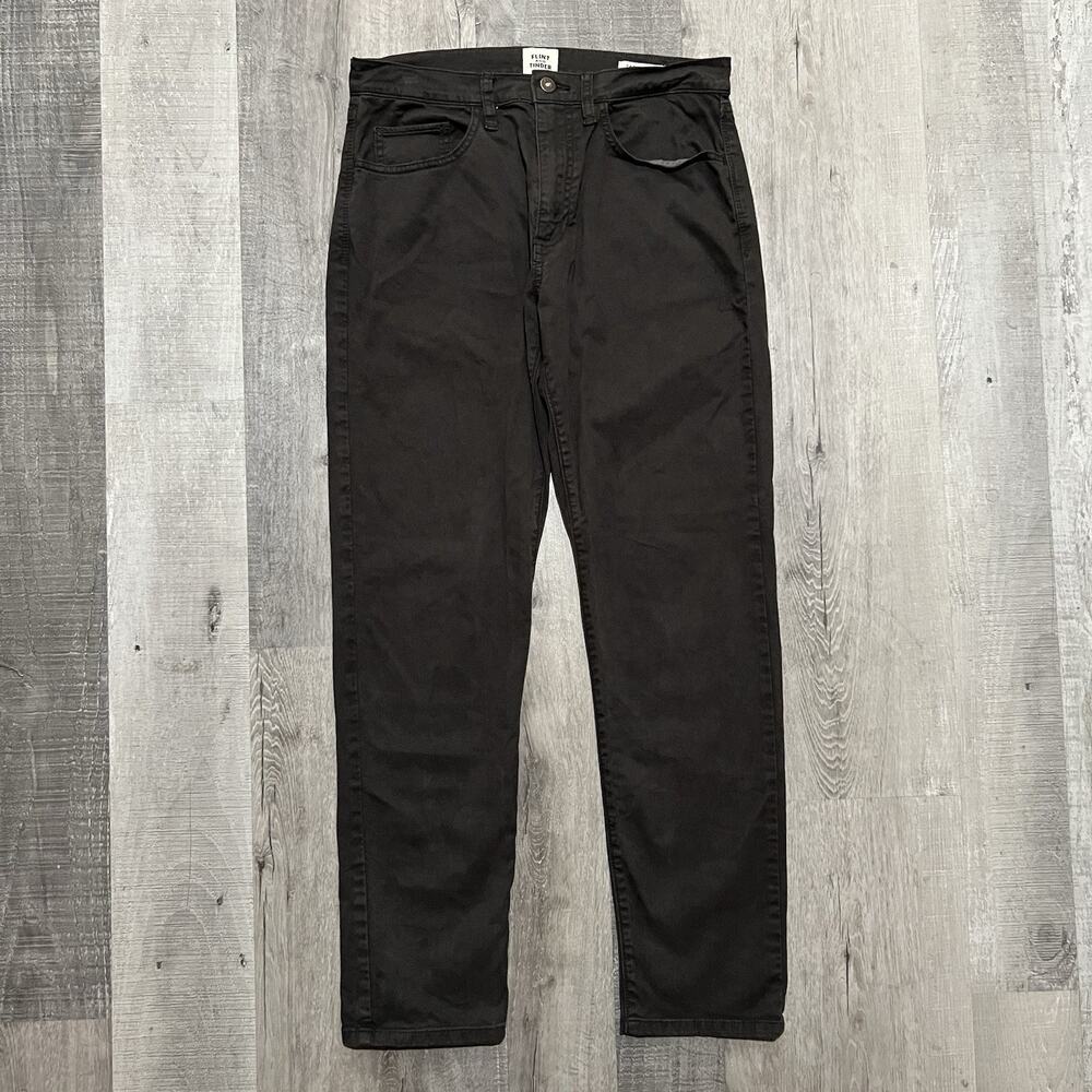 Flint Tinder Pants Mens Grey Tapered Fit Casual Trousers 5 Pocket Chino Size 32